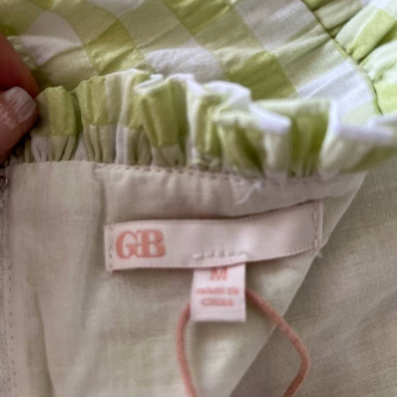 NWT GB Gingham Green Apple Sun Summer Dress Size Medium - Picture 5 of 8